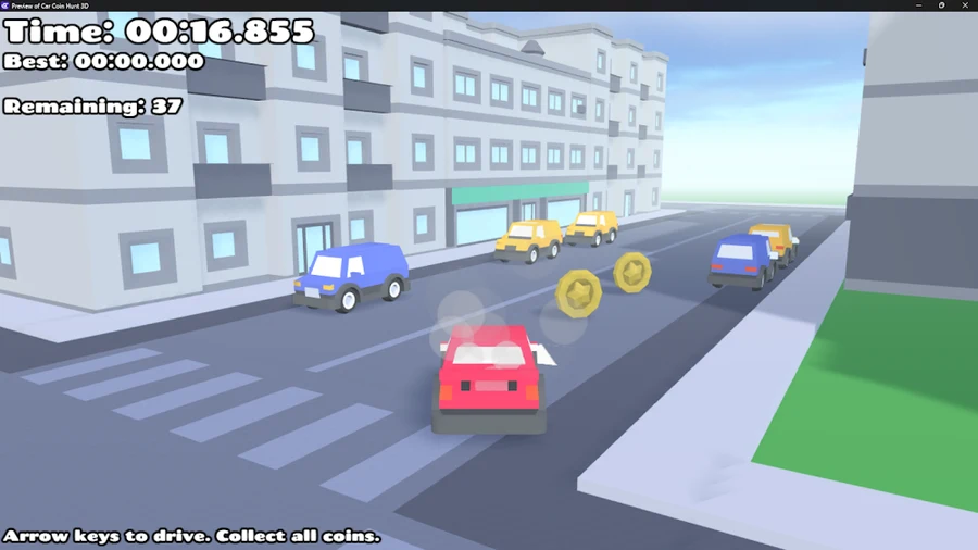 Car Coin Hunt 3D — in-game screenshot